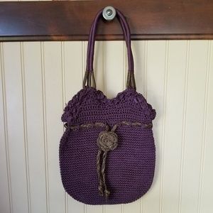 Arabella bag purse boho purple flower croch